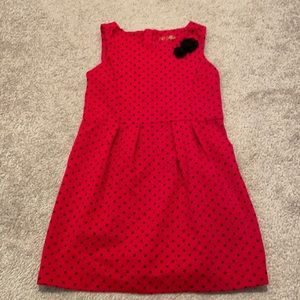 Girls 5T Red and Black Holiday Dress